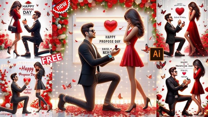 Propose Day Ai Photo Editing Prompts 2025 | Bing Ai Image