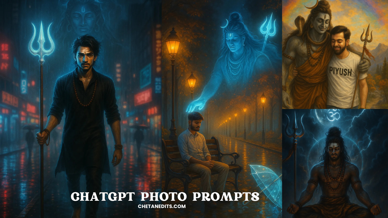 Bing image creator Mahadev Chatgpt Ai Photo Editing Prompts - Lord Shiva AI images prompt