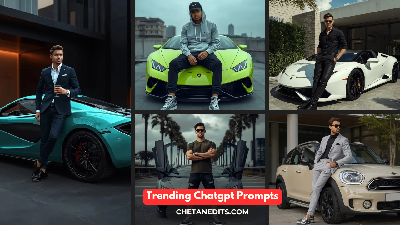 Chagpt Stylish Boy With Car Ai Photo Editing Prompts - Trending Chatgpt Prompts