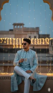 Viral Gemini Photo Prompt for Boys – Luxury Kurta & Stylish Dupatta Look