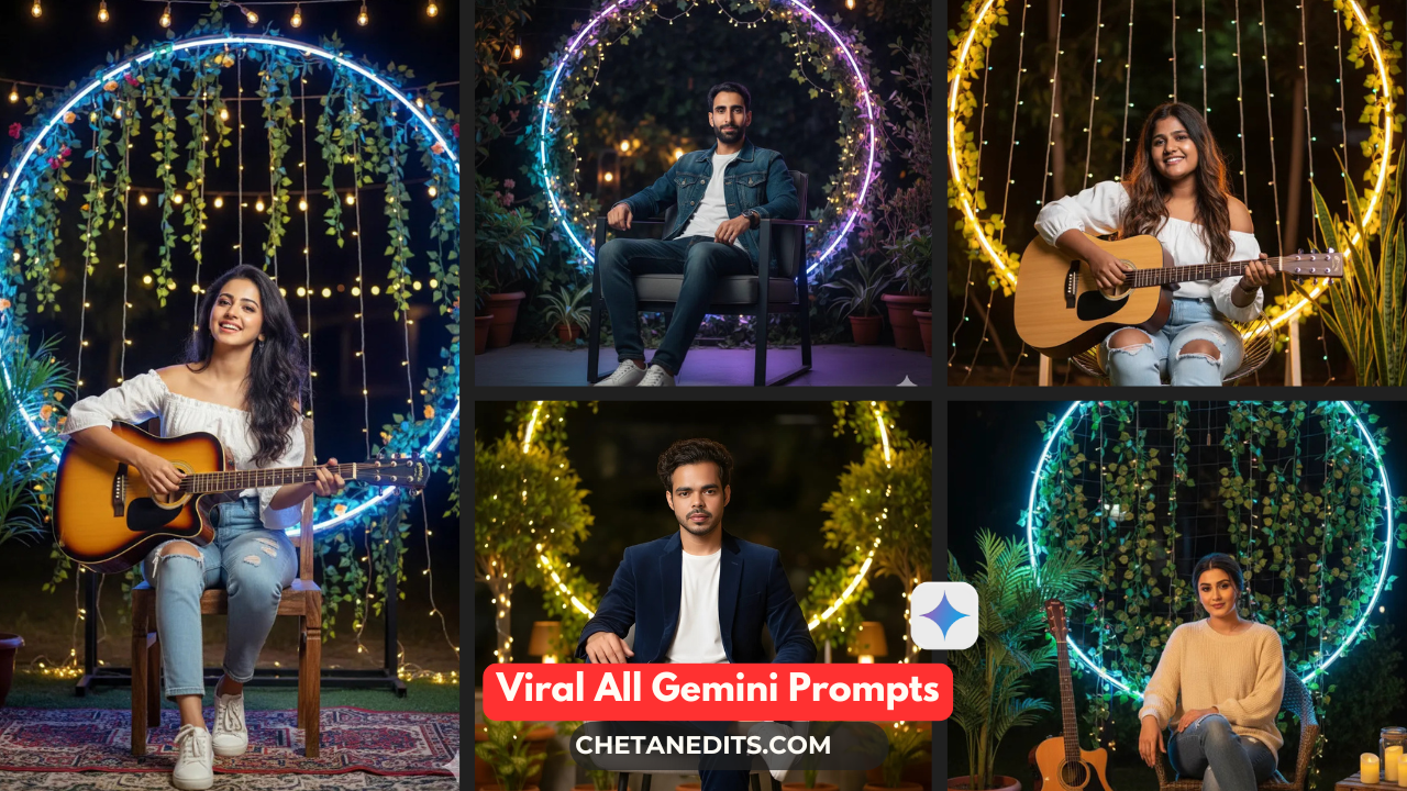 Viral All Gemini Prompts - Viral Glowing Neon Ring Gemini Prompt