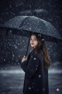 New Winter Snowfall Google Gemini Prompt Trending Girl