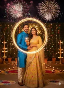 Diwali Ai Photo Editing Prompt For Couple