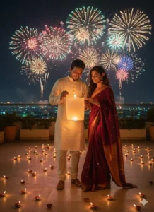 Diwali Ai Photo Editing Prompt For Couple