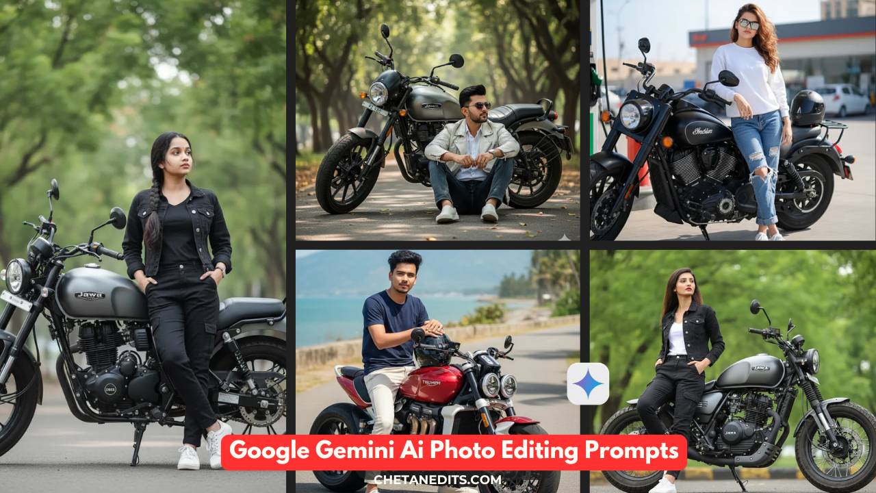 Top 100 Gemini Bike Pose Prompts – Gemini Prompts For Photo Editing