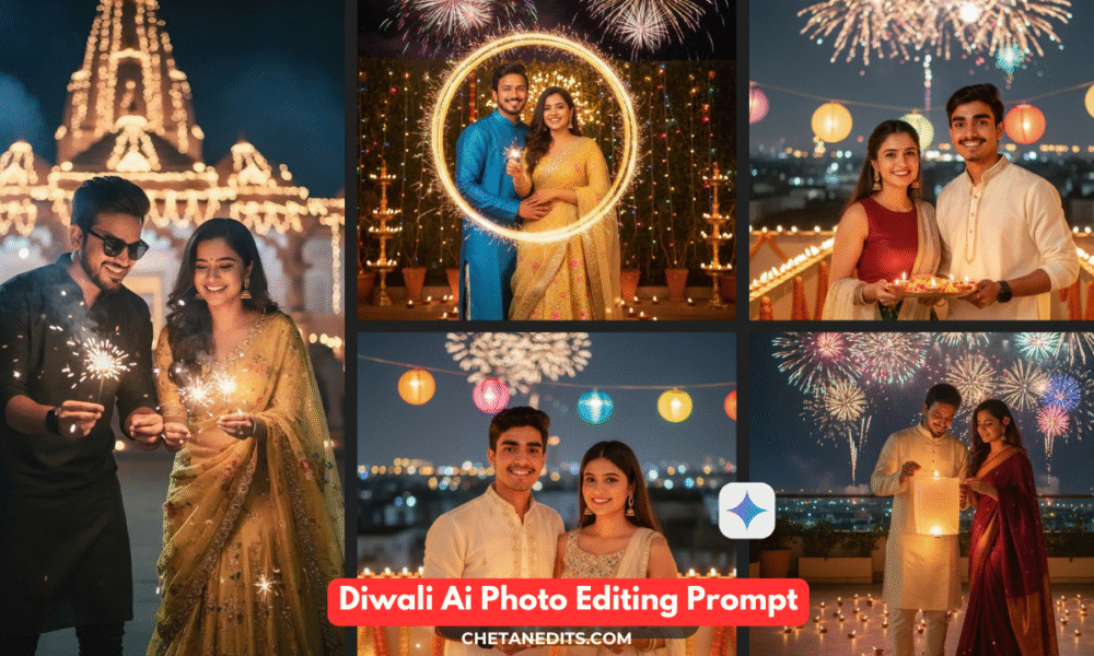 Diwali Ai Photo Editing Prompt For Couple