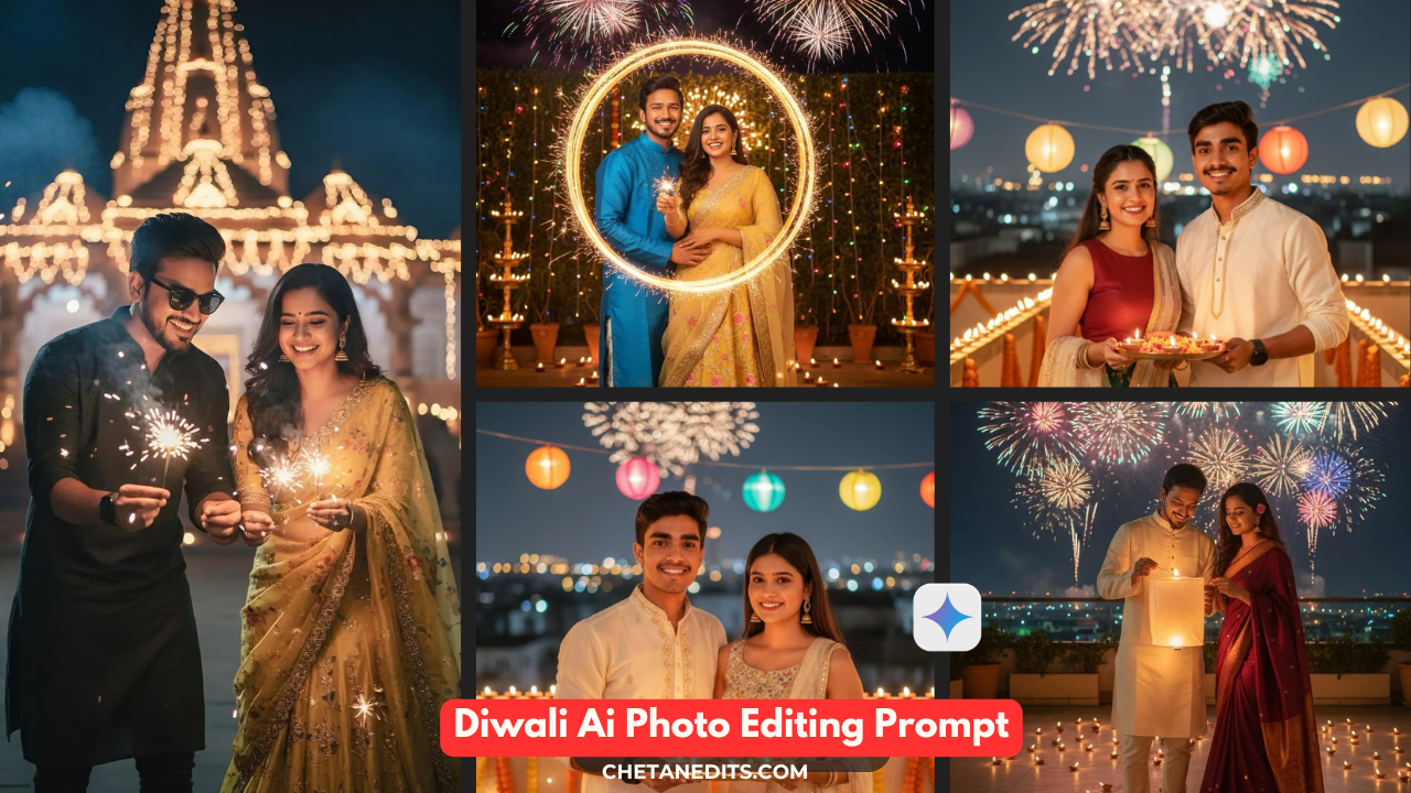Diwali Ai Photo Editing Prompt For Couple
