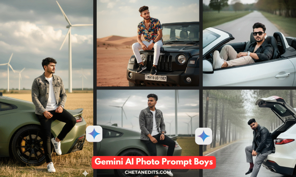 Top 100 Gemini AI Photo Prompt Boys With Car