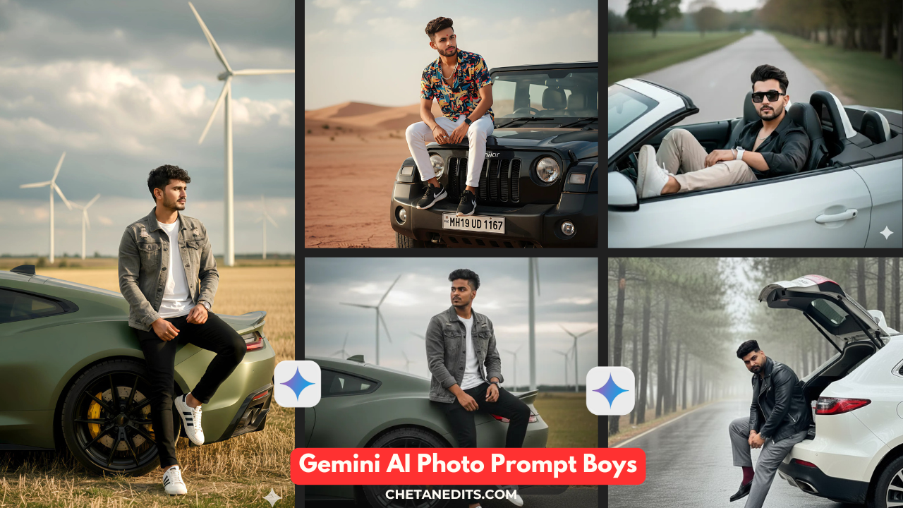 Top 100 Gemini AI Photo Prompt Boys With Car