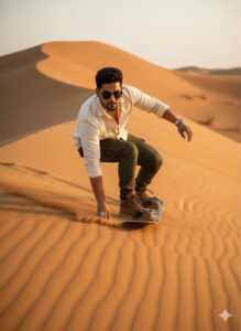 Dubai Sand Dunes Google Gemini Ai Photo Prompt Boys