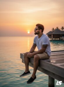 Top 100 Best Google Gemini Photo Prompt For Boys Beach Pose