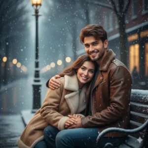 Top 100 Viral Romantic Winter Couple Gemini Photo Prompt