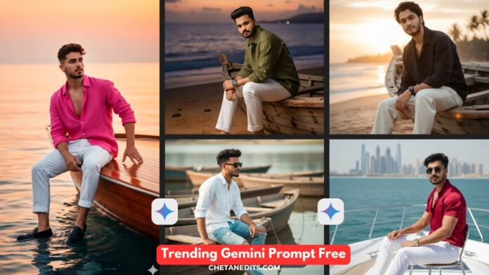 Viral 100 Sitting on Boat Gemini Prompt Free To Create Ultra-Realistic 4K Portraits