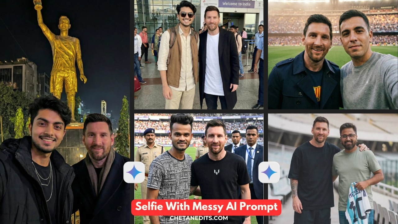 Selfie With Messy AI Prompt