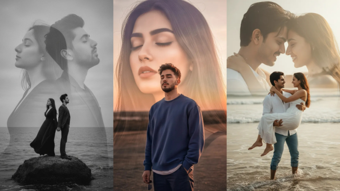 Google Gemini Ai Photo Prompt Couple to Create Ultra-Realistic Double Exposure Romantic Portraits