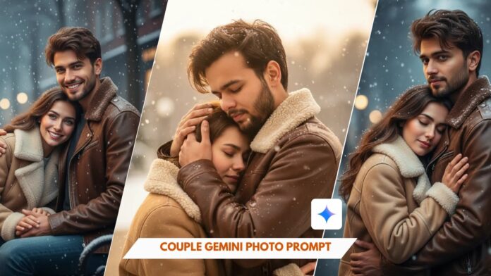 Top 100 Viral Romantic Winter Couple Gemini Photo Prompt